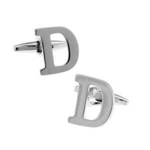 Letter D Cufflink for Formal Events, Groomsmen Gift, Wedding Attire, Anniversary